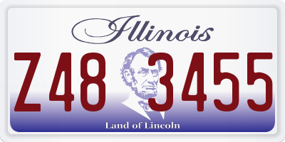 IL license plate Z483455