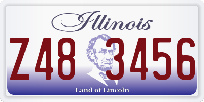 IL license plate Z483456