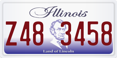 IL license plate Z483458