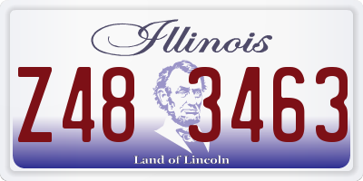 IL license plate Z483463