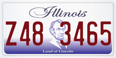 IL license plate Z483465