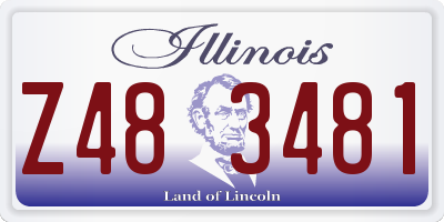 IL license plate Z483481