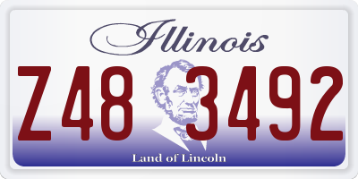 IL license plate Z483492