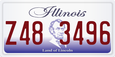 IL license plate Z483496