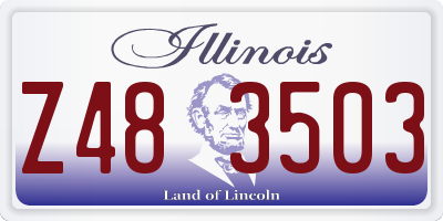 IL license plate Z483503
