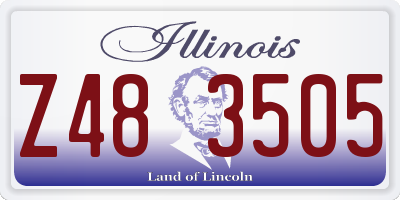 IL license plate Z483505