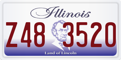 IL license plate Z483520