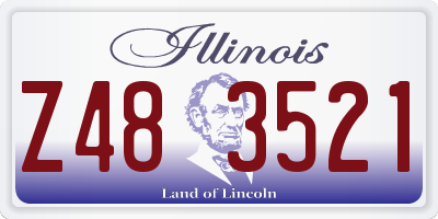 IL license plate Z483521