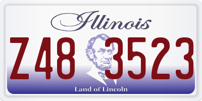 IL license plate Z483523