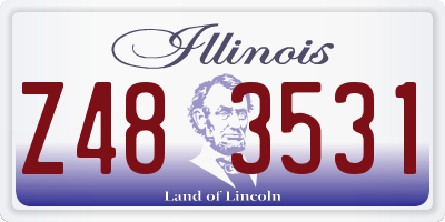 IL license plate Z483531