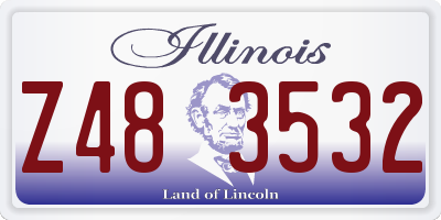 IL license plate Z483532