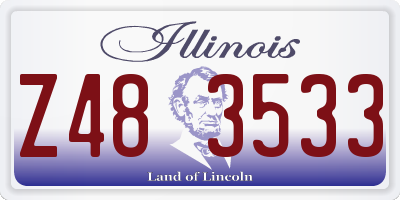IL license plate Z483533