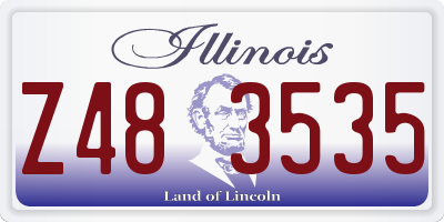 IL license plate Z483535