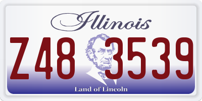 IL license plate Z483539