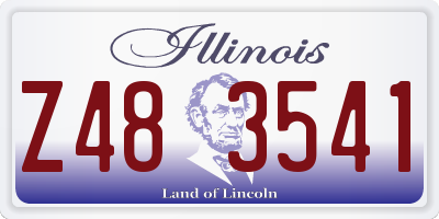 IL license plate Z483541