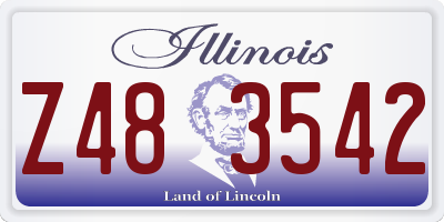 IL license plate Z483542