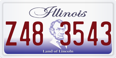 IL license plate Z483543