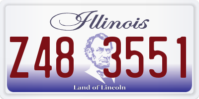 IL license plate Z483551