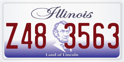 IL license plate Z483563