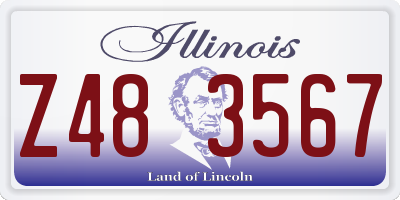 IL license plate Z483567