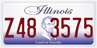 IL license plate Z483575