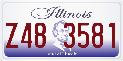 IL license plate Z483581