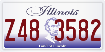 IL license plate Z483582