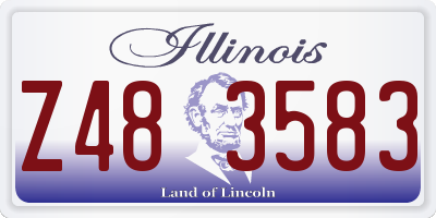 IL license plate Z483583