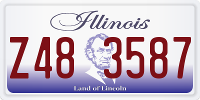 IL license plate Z483587