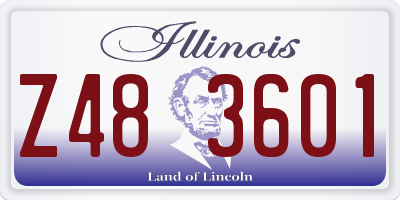 IL license plate Z483601