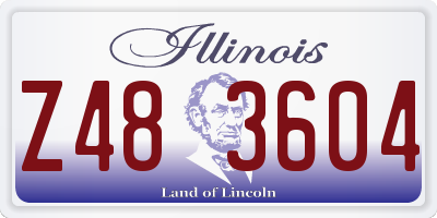 IL license plate Z483604