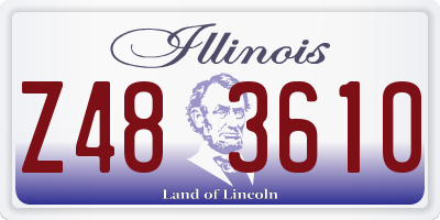 IL license plate Z483610