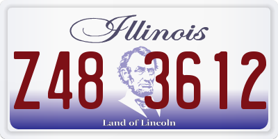 IL license plate Z483612