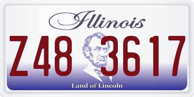 IL license plate Z483617