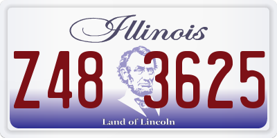 IL license plate Z483625