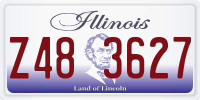 IL license plate Z483627