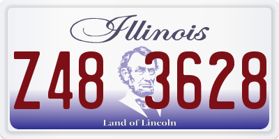 IL license plate Z483628