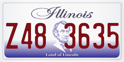 IL license plate Z483635