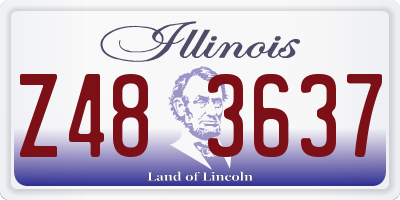 IL license plate Z483637