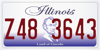 IL license plate Z483643