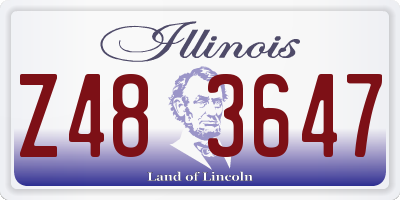 IL license plate Z483647