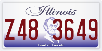 IL license plate Z483649