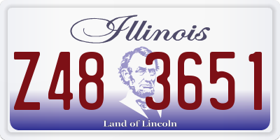 IL license plate Z483651