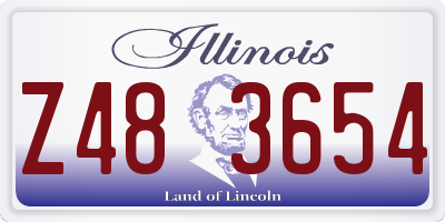 IL license plate Z483654