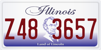 IL license plate Z483657