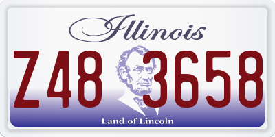 IL license plate Z483658