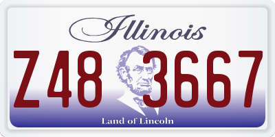 IL license plate Z483667