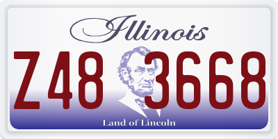 IL license plate Z483668