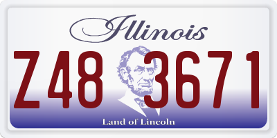 IL license plate Z483671