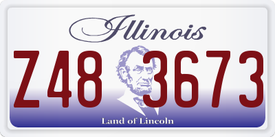 IL license plate Z483673